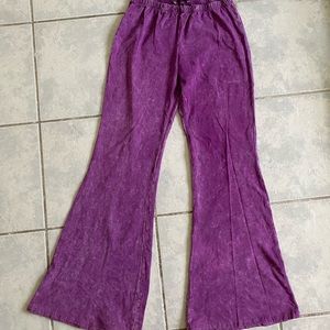 Purple bell bottom pants